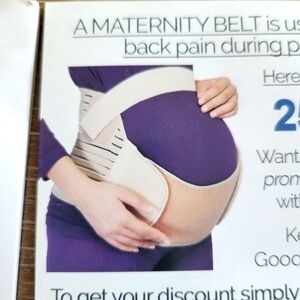 NWOT Black Maternity Belt‎ Size Small